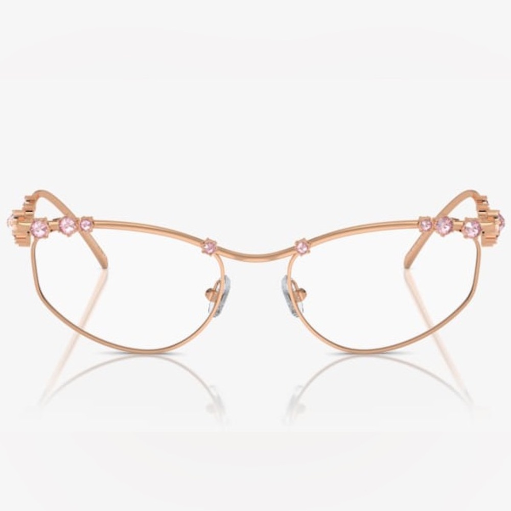 Swarovski Gold Pink Glasses Sleek Modern Design